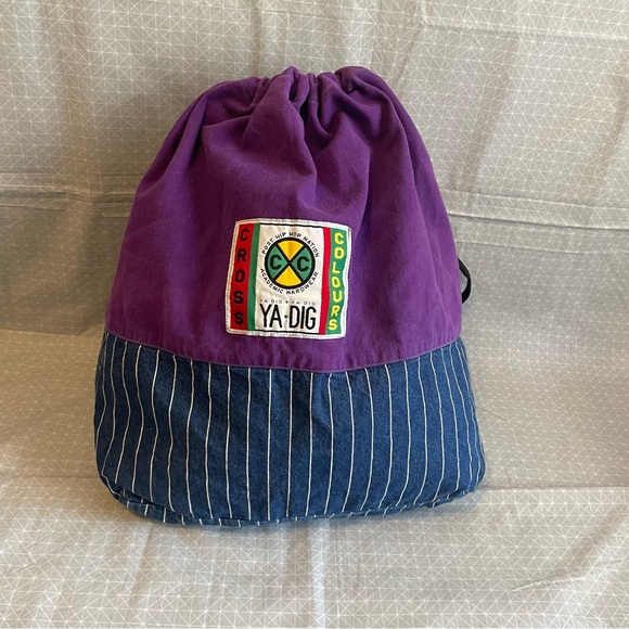 Cross Colours | Bags | Vintage Cross Colours Purple Canvas Sling Bag ...